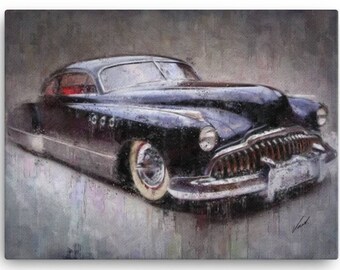 Classique vieille voiture Buick - œuvre d’art originale par Vart