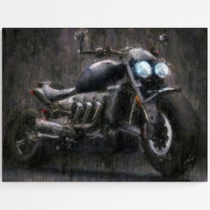 Muscle Motorcycle Triumph Rocket - original artwork by Vart