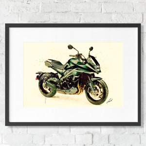 Watercolor SUZUKI KATANA motorcycle, art print poster, awesome gift for a motorcyclist - oryginal artwork by Vart.