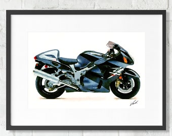 Suzuki Hayabusa GSX 1300R 1G grigio moto stampa artistica poster miglior regalo moto opera d'arte Wall Art Home Decor opere d'arte di Vart