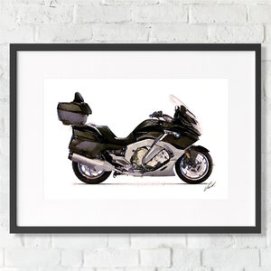 Watercolor BMW K1600GTL motorcycle art print poster awesome motorcycle gift motorbike poster motorbike art wallart K1600GTL artwork painting