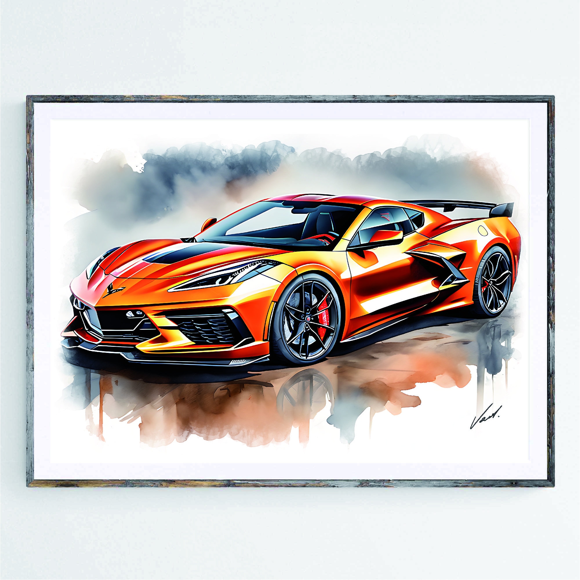 Chevrolet Corvette C8 Art Print – Supercar Wall Decor - Etsy