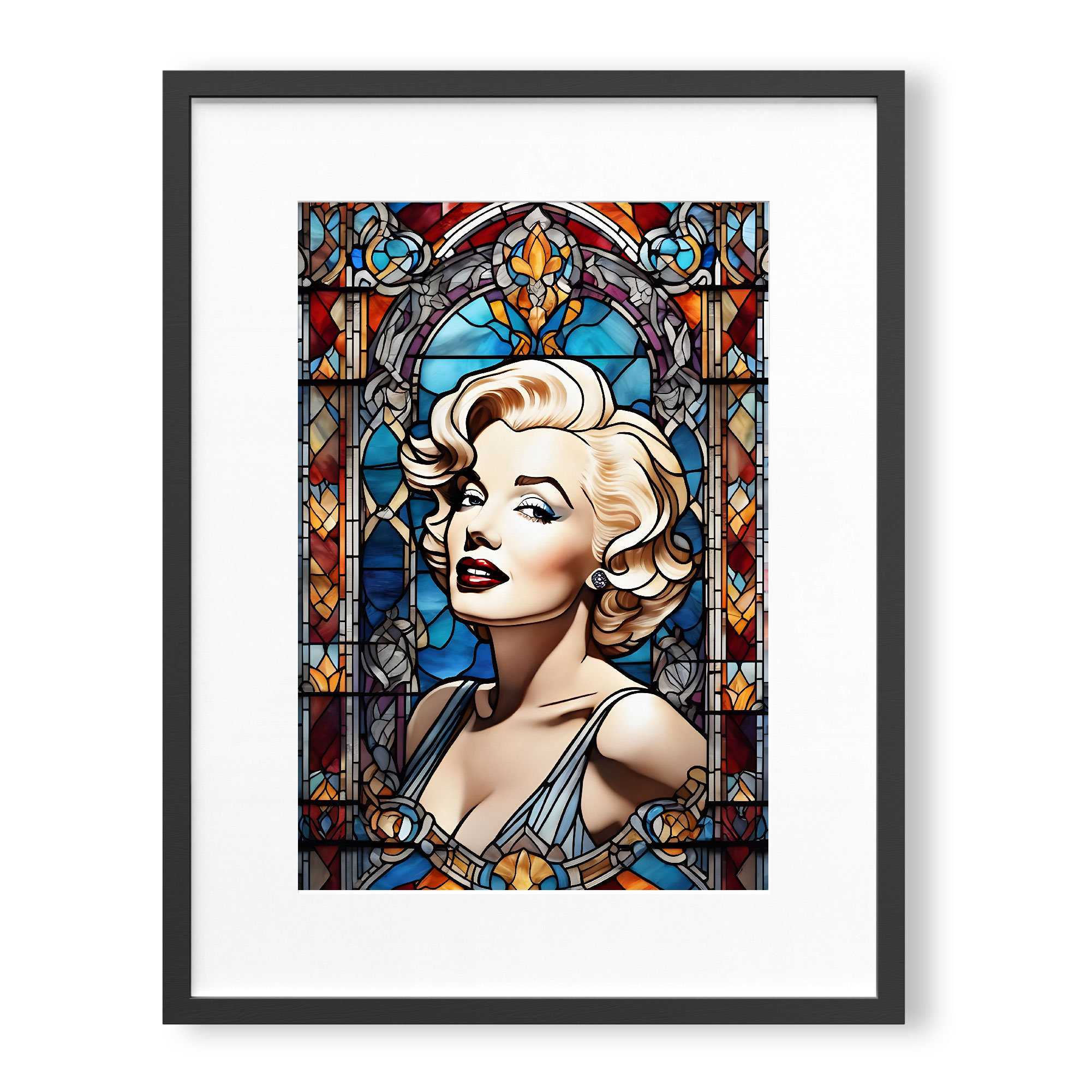 Marilyn Monroe Poster Stained Glass Cool Gift Wall Art Home Decor Art ...