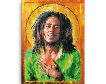 Music icons - Bob Marley - original art work by Vart