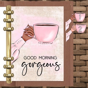 Planner Dashboard for your pm mm gm agendas, personal planners, personal wide planners, A5 planner dashboard, Pocket size Coffee Tea