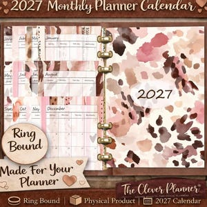 2027 Dated Monthly Planner Insert Refill | A5 GM MM PM Personal Personal Wide Pocket | Agenda Calendar Pages