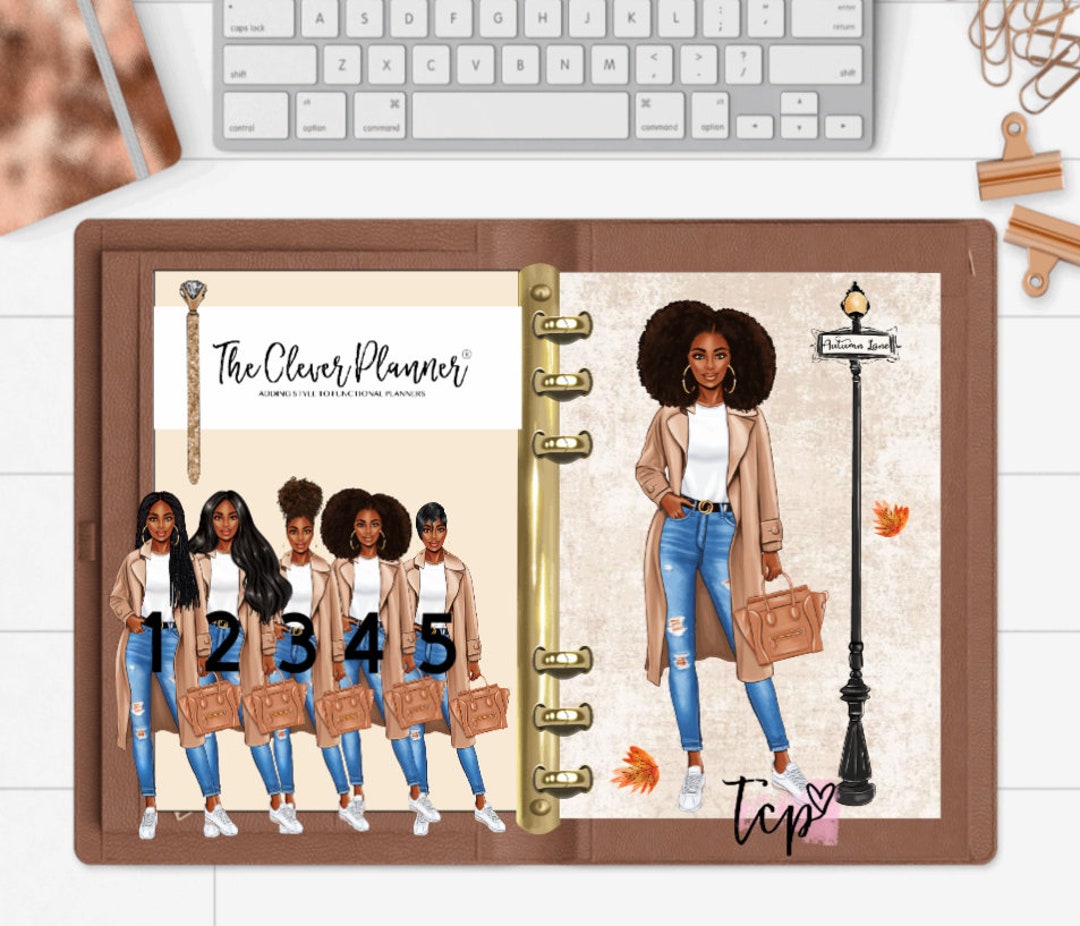 African American Planner Dashboard for Your Pm Mm Gm Agendas, Personal ...