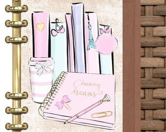 Planner Dashboard for your pm mm gm agendas, personal planners, personal wide planners, A5 planner dashboards, pink coffee girly dashboard