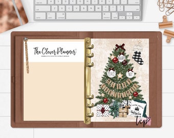 Farmhouse Christmas Dashboard for your pm mm gm agendas, personal planner dashboard, personal wide dashboard, A5 Planner Dashboards, Holiday