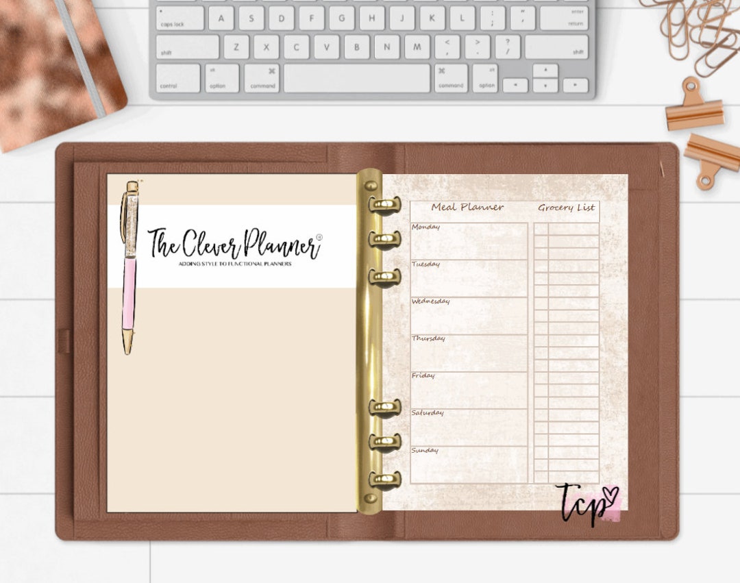 PRINTED Meal Planner Shopping List Insert Refills for Your Pm Mm Gm ...