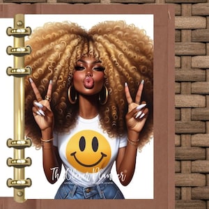 African American Planner Dashboard for your pm mm gm agendas, personal planners, personal wide planners, A5 planner dashboards