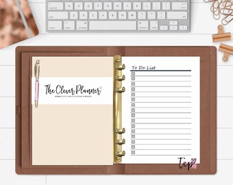 Printed To Do Planner Pages for your pm mm gm agendas, personal planner inserts, A5 personal wide pocket size planner refills