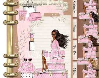 Planner insert Bundle tab set Pink Fashion for your GM A5, MM Personal, Pocket PM, (planner not included) Insert bundle for your planner