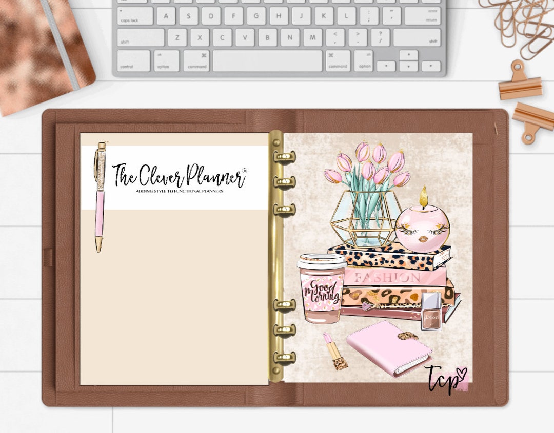 Planner Dashboard A5 Personal Size Pocket Size Leopard Print 