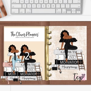African American Planner Dashboard for your pm mm gm agendas, personal planners, personal wide planners, A5 planner dashboards