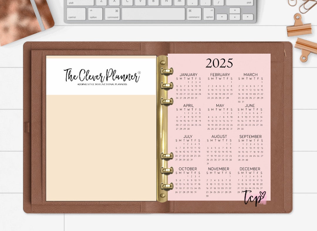 2025 Year at A Glance for Your Pm Mm Gm Agendas, Personal Planner Year