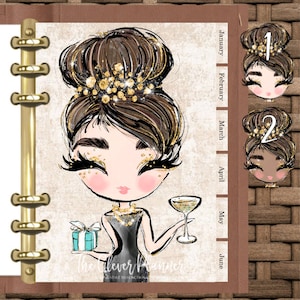 12 Month Planner Tab Divider Set + Personalized Dashboard | PM MM GM Agendas, Personal Planners, Personal Wide, A5