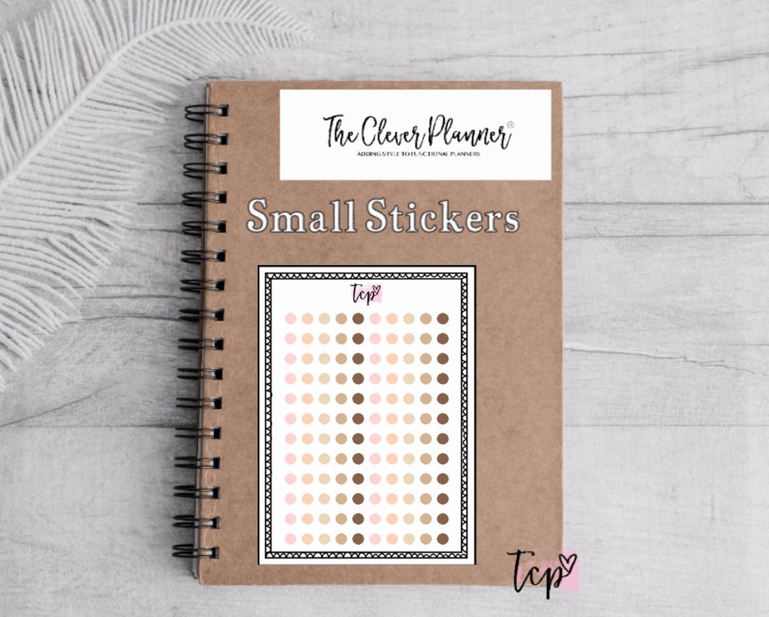 Neutral Circle Dot Planner Stickers for Your PM, MM, GM Agenda ...