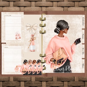 Planner insert Bundle tab set Blush Fashion for your GM A5, MM Personal, Pocket PM, (planner not included) Insert bundle for your planner
