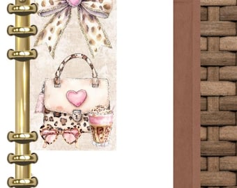 Marcador de páginas para planificador de moda de leopardo rosa para su agenda PM MM GM, organizador de páginas para planificador, A5, personal, A5 delgado, personal ancho