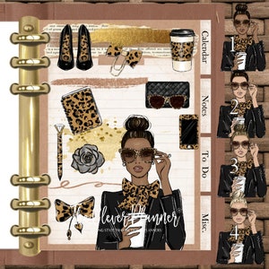 Planner insert Bundle tab set Leopard Love for your GM A5, MM Personal, Pocket PM, (planner not included) Insert bundle for your planner