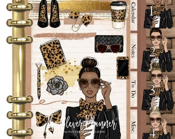 Planner insert Bundle tab set Leopard Love for your GM A5, MM Personal, Pocket PM, (planner not included) Insert bundle for your planner