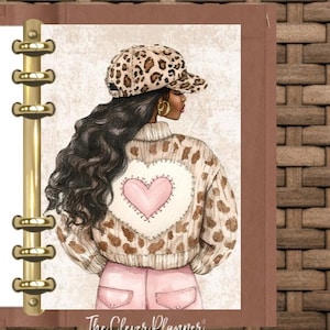 Planner Dashboard for your pm mm gm agendas, personal planners, personal wide planners, A5 planner dashboards, Leopard girl