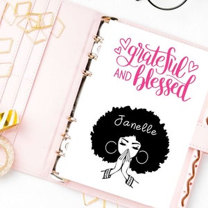 African American Planner Dashboard for your pm mm gm agendas, personal planners, personal wide planners, A5 planner dashboards