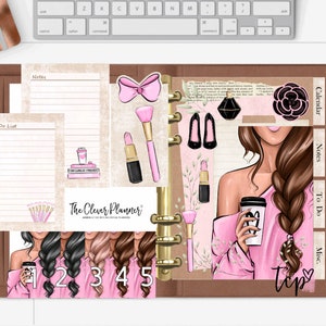 Planner insert Bundle tab set Pink Fashion for your GM A5, MM Personal, Pocket PM, (planner not included) Insert bundle for your planner