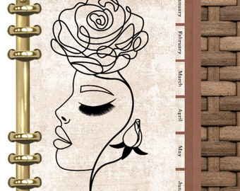 12 Month Planner Tab Divider Set + Personalized Dashboard | PM MM GM Agendas, Personal Planners, Personal Wide, A5