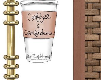 Coffee Planner Page Keeper Bookmark for your pm mm gm agenda, personal wide planner, personal planner, A5 planner