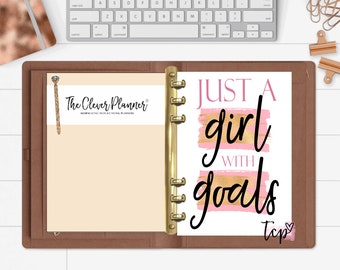 Goals Planner Dashboard for your pm mm gm agendas, personal planners, personal wide planners, A5 planner dashboards
