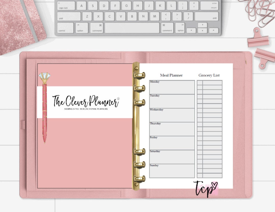 PRINTED Meal Planner Shopping List Insert Refills for Your Pm Mm Gm ...