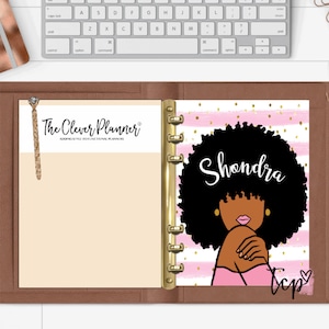 African American Planner Dashboard for your pm mm gm agendas, personal planners, personal wide planners, A5 planner dashboards