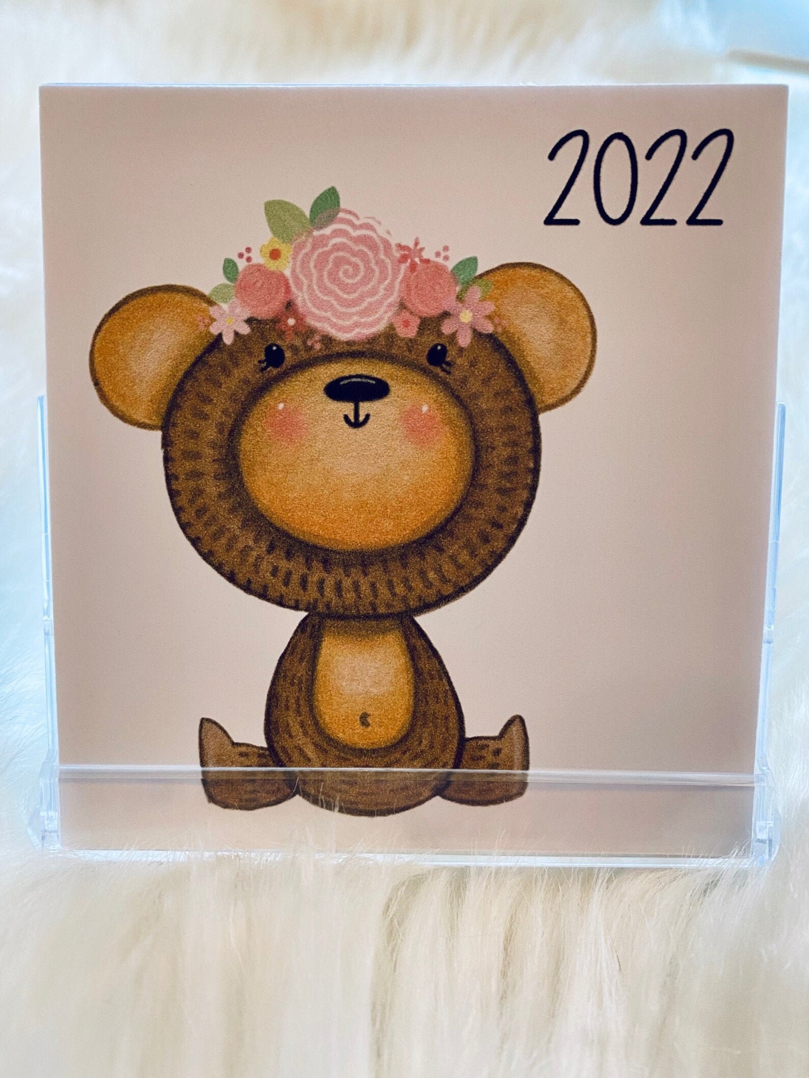 Woodland Animals 2022 Monthly Desk Calendar Woodland Bear | Etsy