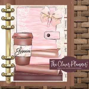 Planificador de 12 meses con separador de pestañas + Panel de control personalizado / Agendas PM, MM, GM, Planificadores personales, Personal Wide, A5