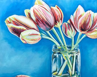 Cut Tulips, Original Painting
