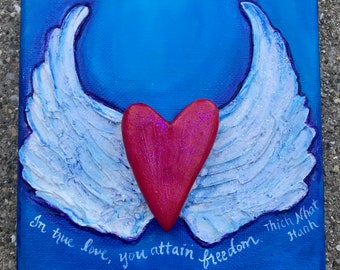 Love is Freedom Mixed Media Canvas
