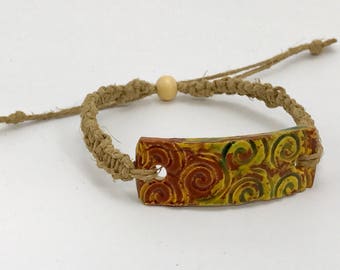 Ceramic Swirls Unisex Bracelet