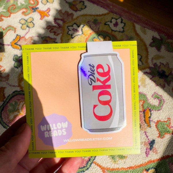 Diet Coke Magnetic Bookmark - Quirky Soda Can Design - Perfect for Book Lovers