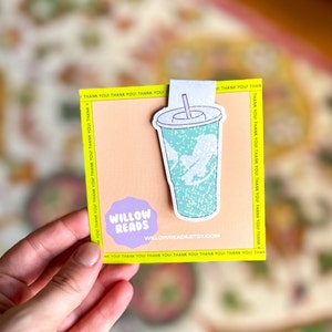 Taco Bell Baja Blast Magnetic Bookmark with Holographic Laminate - Perfect for Book Lovers