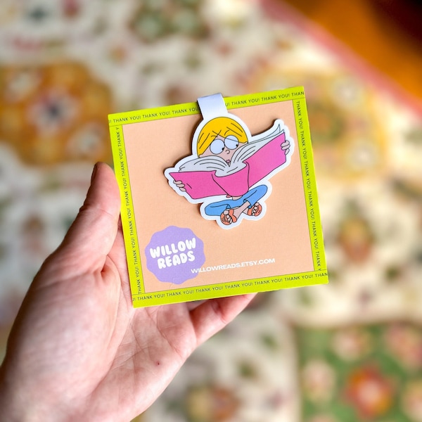 Lizzie McGuire Animation Magnetic Bookmark with Holographic Laminate - Perfect for Millennial Book Lovers