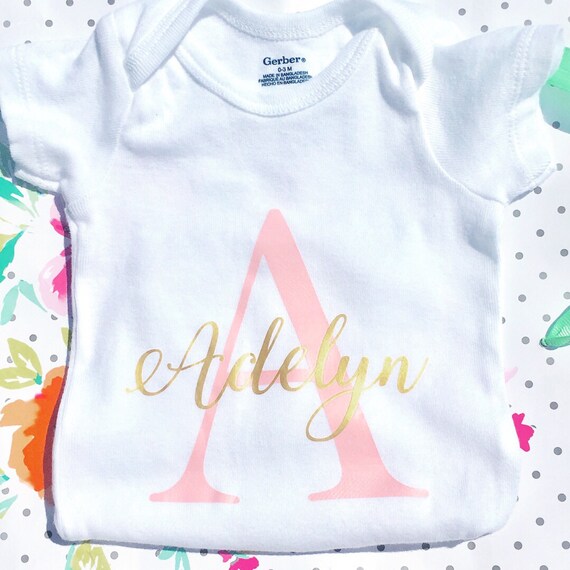 monogram onesie boy