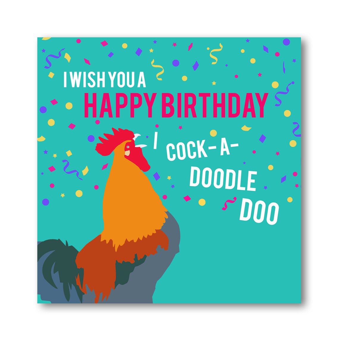 Chicken Birthday Card Cockerel Birthday Card Bird Birthday Etsy