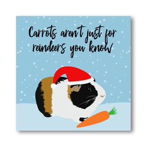 Guinea Pig Christmas Card, Funny Guinea Pig Christmas Card, Cute Small Pets Card, Santa Hat Guinea Pig, Guinea Pig Lovers Card