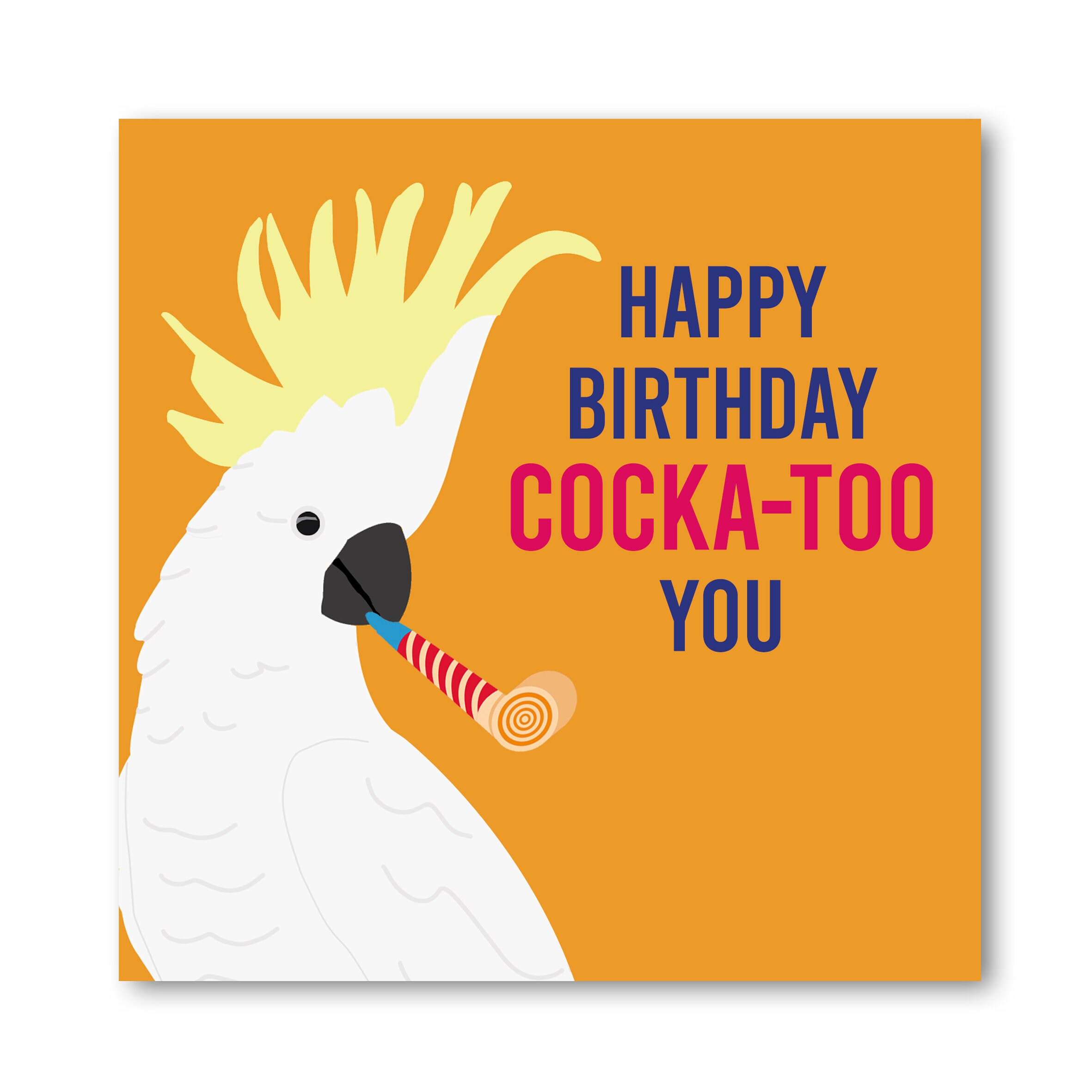 Cockatoo Birthday Card 'Happy Birthday Cockatoo You' Etsy