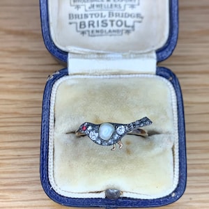 A Novelty Georgian Spinning Bird Ring Circa 1800’s