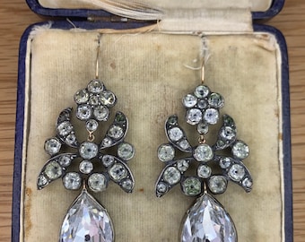 A Stunning Pair of Georgian Paste Drop earrings Citra 1790’s