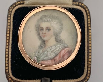 A Magnificent Georgian Portrait Miniature Ring Circa 1800’s
