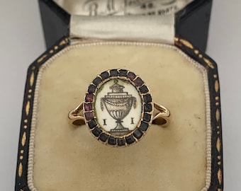 A Magnificent Georgian Memorial Urn Ring Circa 1790’s